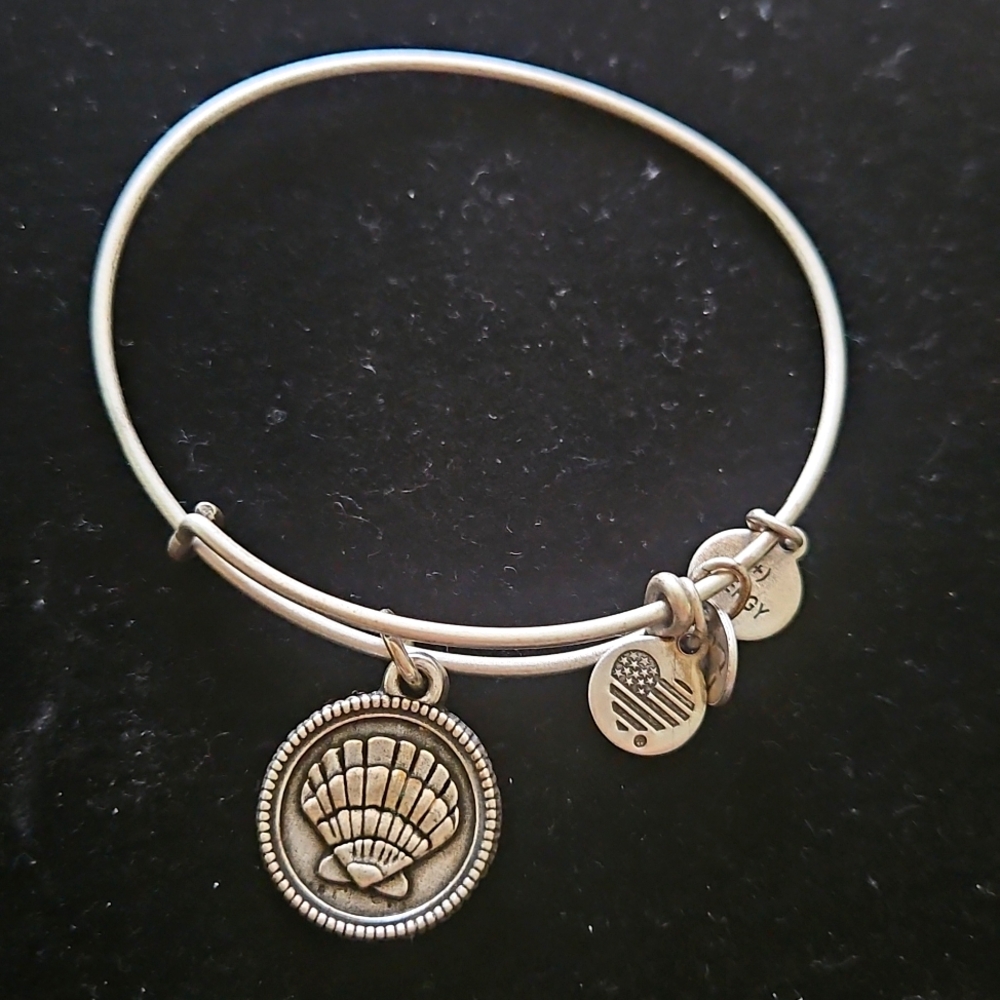 Seashell Alex & Ani Adjustable Silver Bracelet